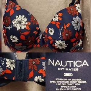 NWT NAUTICA Intimates • Underwire Everyday Padded BRA • 38DD